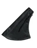 LAMPA CUFFIA LEVA FRENO PELLE NERA CUCITURE GRIGIE