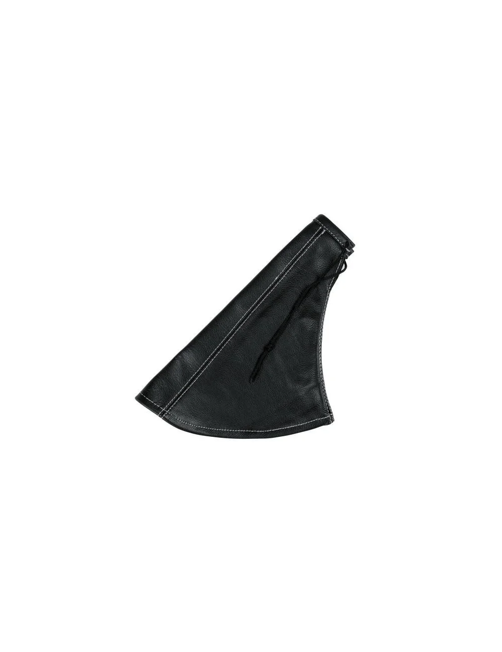 LAMPA CUFFIA LEVA FRENO PELLE NERA CUCITURE GRIGIE
