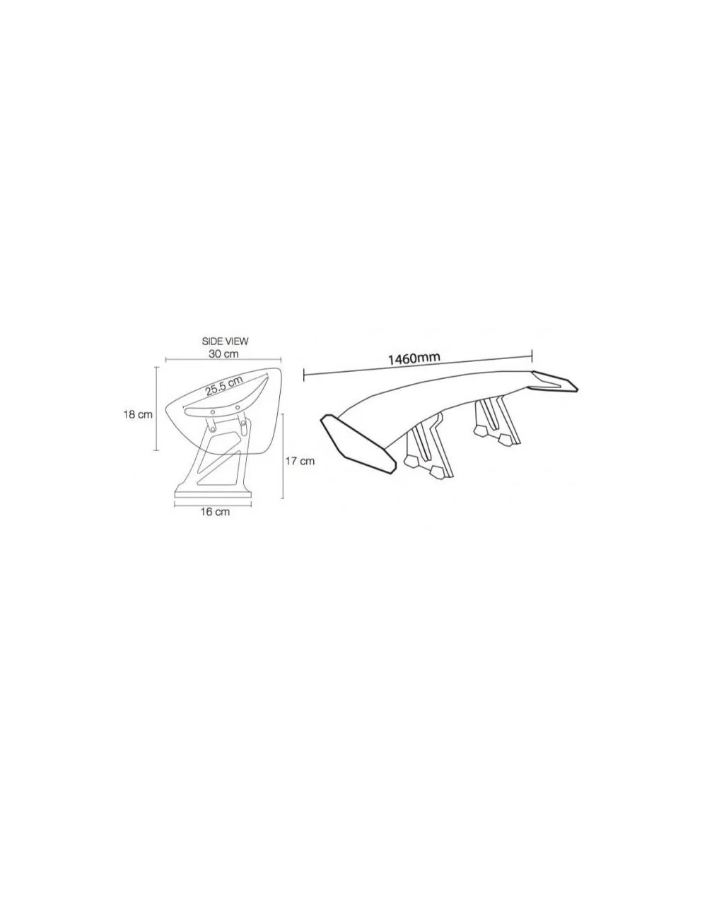 SPOILER POSTERIORE UNIVERSALE SIMONI RACING ZEUS SPA/3BS
