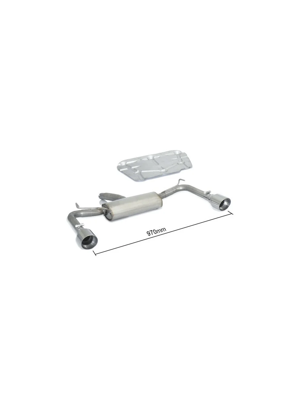 RAGAZZON TERMINALE POSTERIORE DUPLEX INOX 2 DA 102MM ALFA ROMEO GIULIETTA 1.4 TURBO 120CV