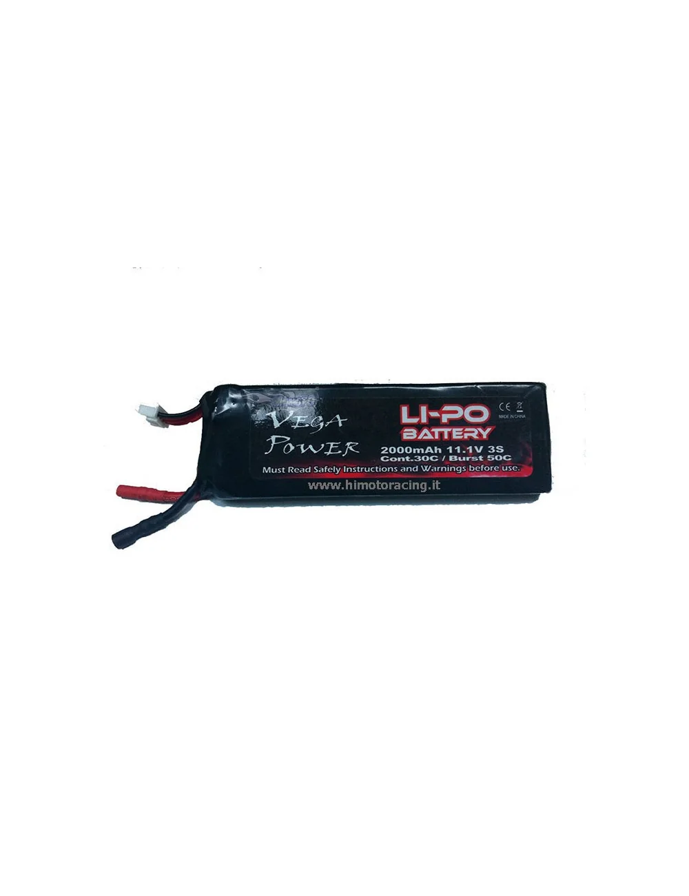 HIMOTO Batteria lipo 2000mAh 11.1V 3S Cont.30C/BURST 50C