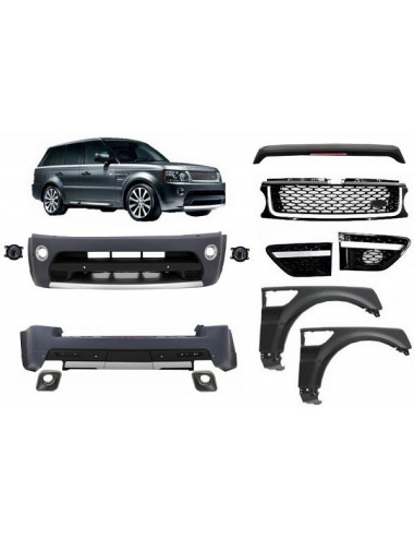 KIT ESTETICO COMPLETO IN ABS RANGE ROVER SPORT 2009 L320 look Autobiography