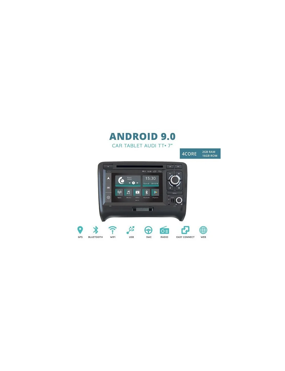 CUSTOM FIT JF-037ATA-XDAB AUTORADIO SPECIFICA AUDI TT DAL 2007