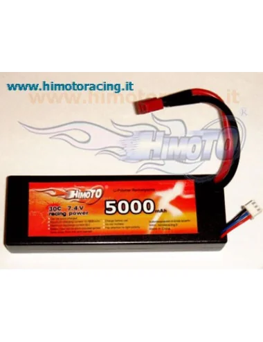 HIMOTO BATTERIA LiPo con cassa rigida di protezione 5000mAh 7,4V ( 2S- 2celle) Burst 60C Disch. 30c