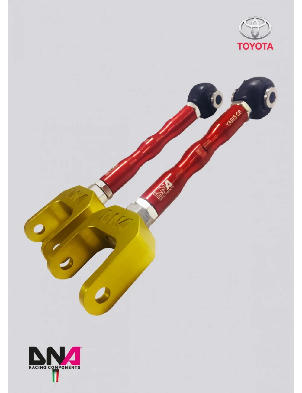 Kit tiranti posteriori convergenza inferiori regolabili DNA Racing Toyota Yaris GR