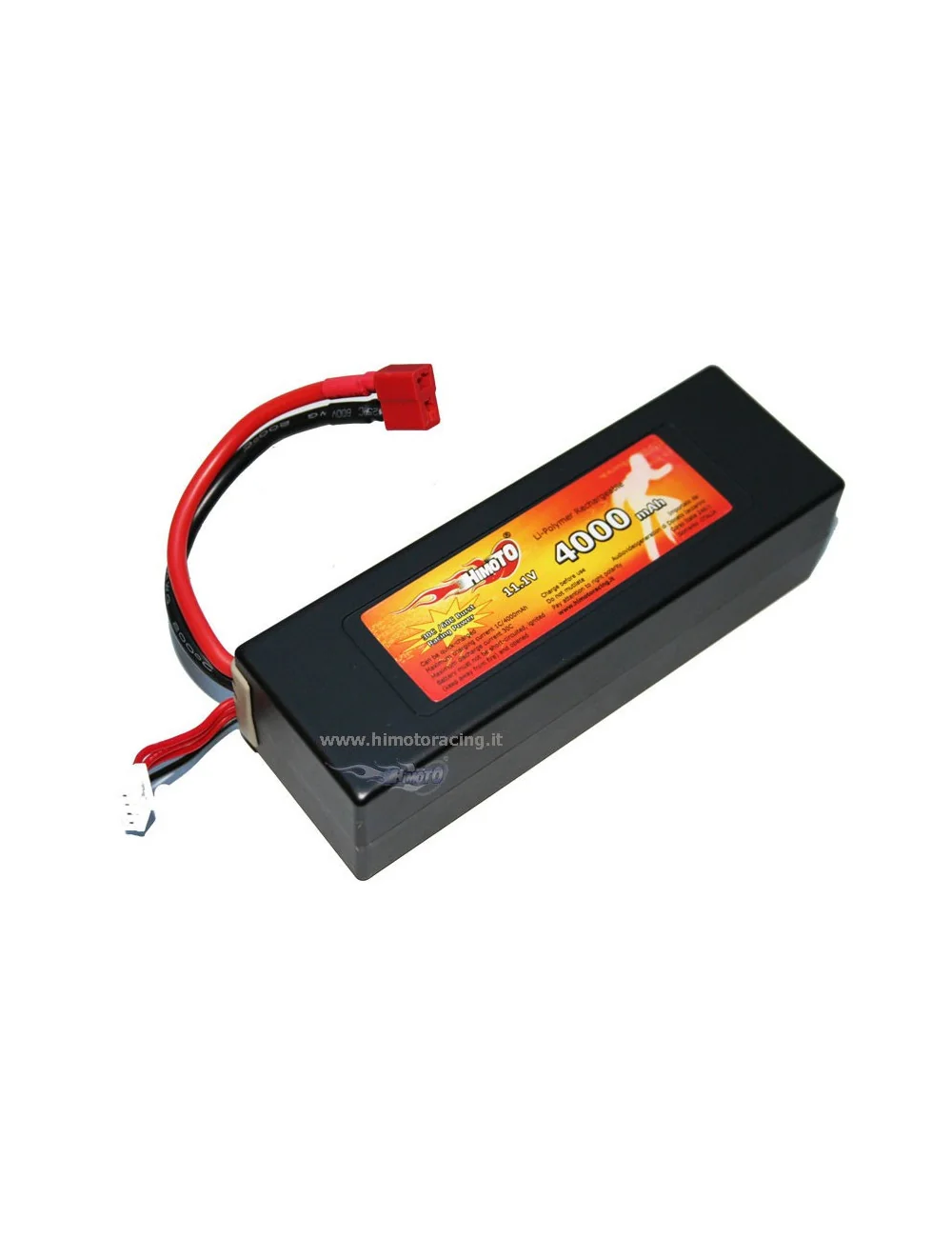 HIMOTO BATTERIA LiPo con cassa rigida di protezione 4000mAh 11,1V ( 3S- 3celle) Burst 50C Disch. 25c