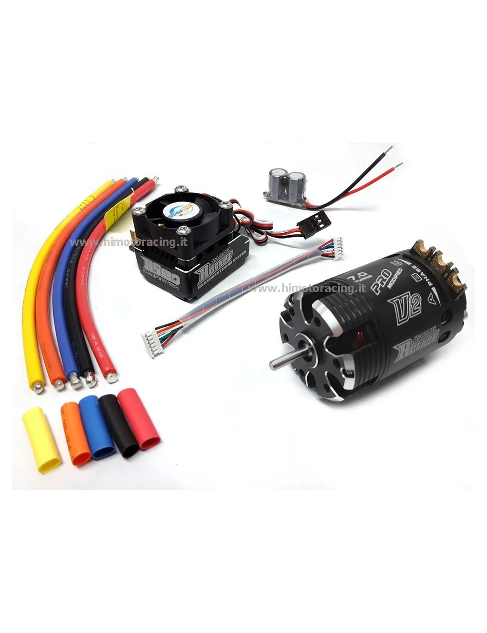 HIMOTO Combo da competizione brushless con sensore motore 7.0T+ regolatore da 120A Turbo Rocket Modified