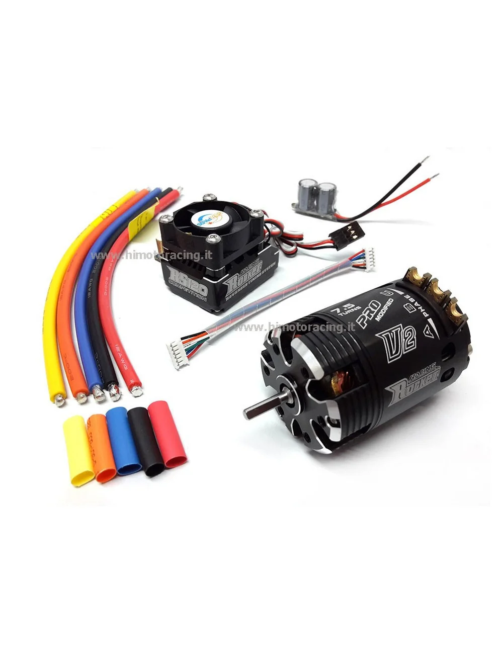 HIMOTO Combo da competizione brushless con sensore motore 7.5T+ regolatore da 120A Turbo Rocket Modified