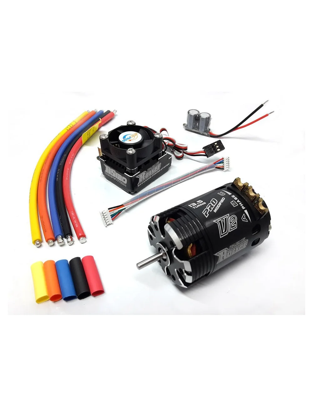 HIMOTO Combo da competizione brushless con sensore motore 13.5T+ regolatore da 120A Turbo Rocket Modified