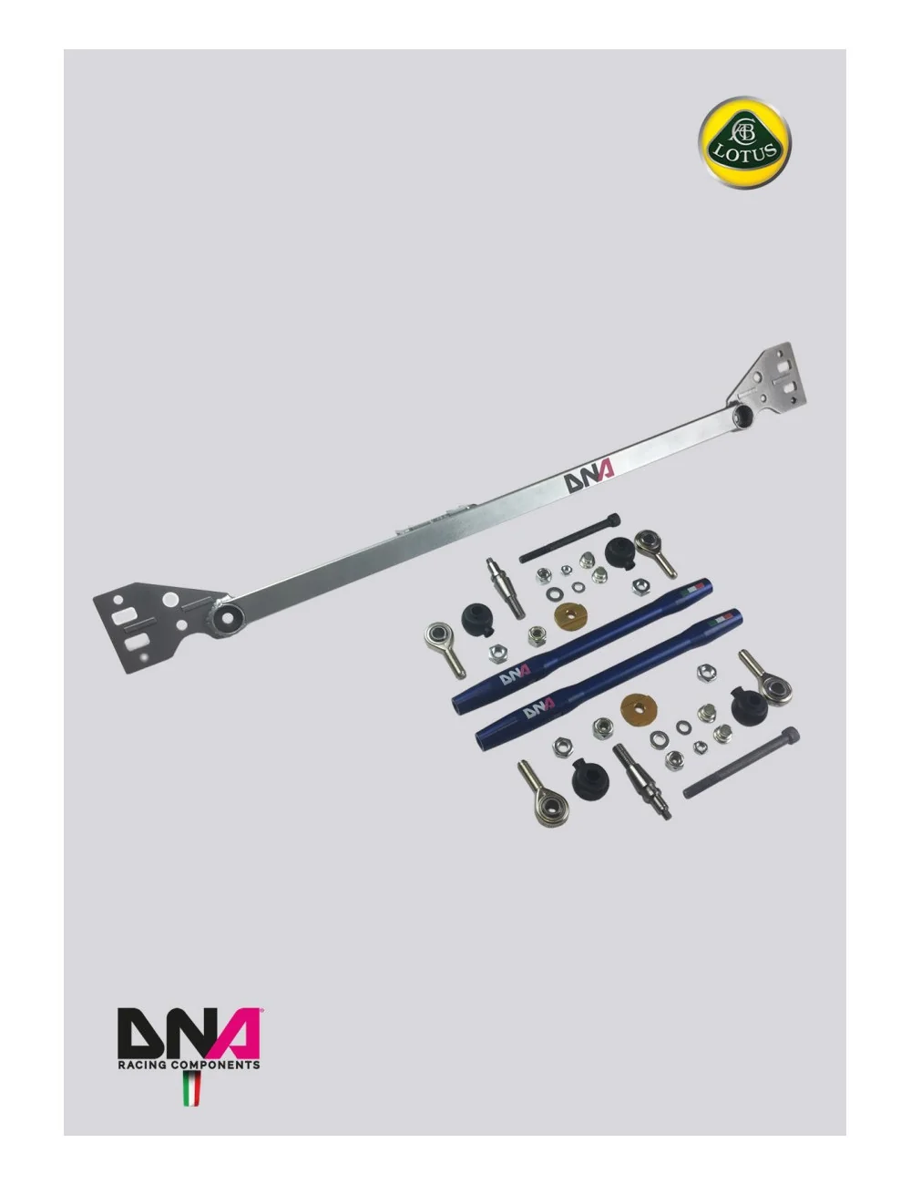 DNA RACING KIT BARRA IRRIGIDIMENTO TIRANTI CONVERGENZA SU UNIBALL LOTUS ELISE EXIGE L4