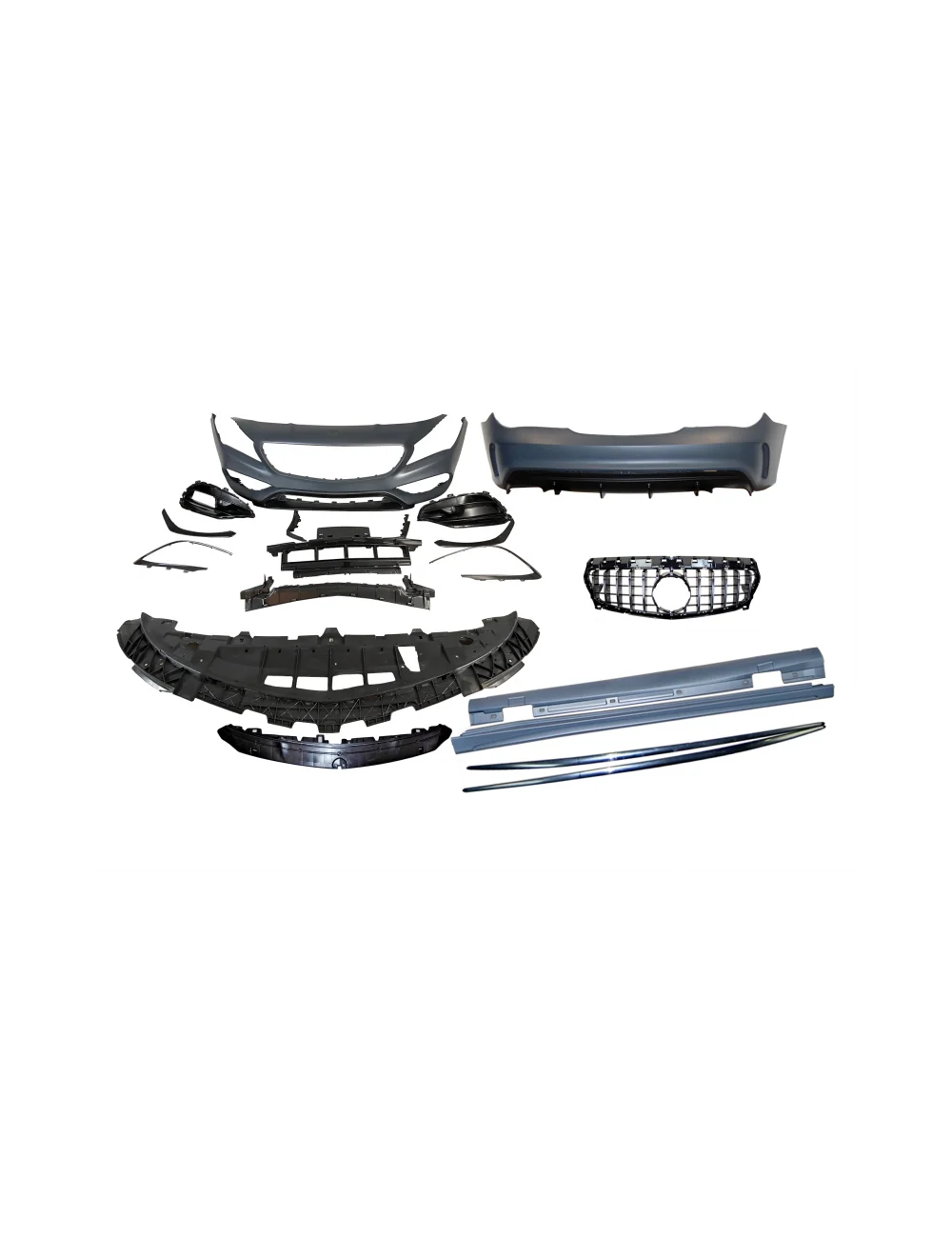 KIT ESTETICI MERCEDES W117 13-16 4P / SW LCI LOOK AMG A45 GRIGLIA