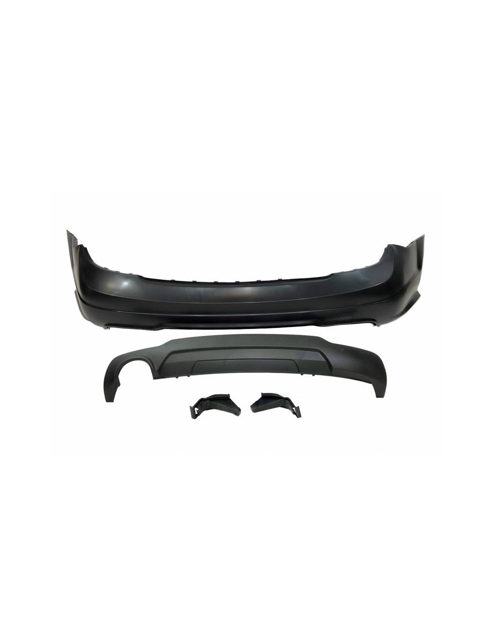 PARAURTI POSTERIORE MERCEDES W204 07-13 2-4P 1 SCARICO LOOK AMG ABS