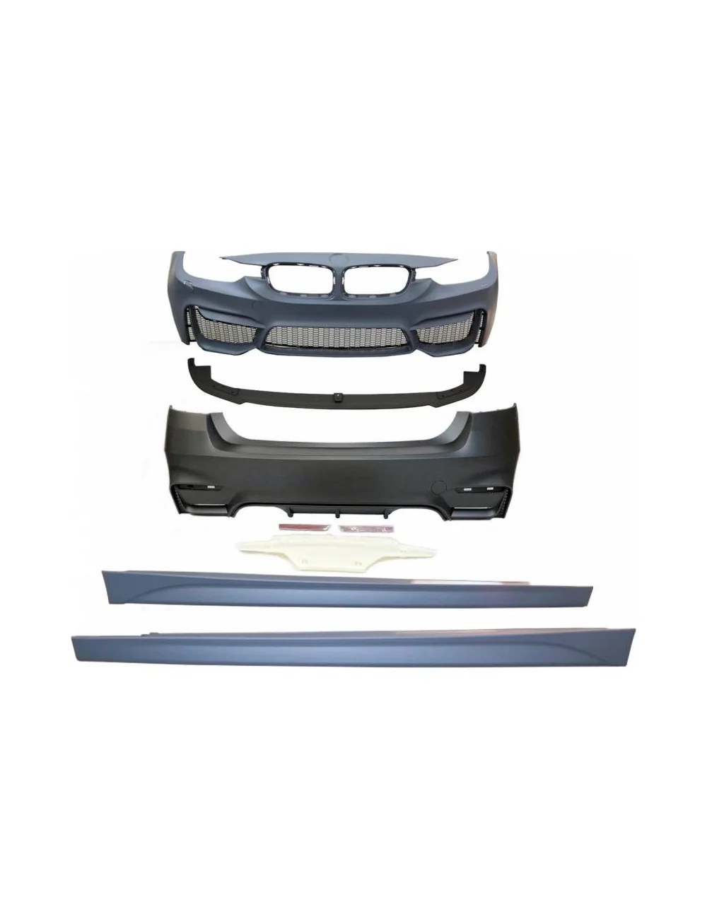 KIT ESTETICI BMW F30 LOOK M4 FRONT SPLITTER E MINIGONNE