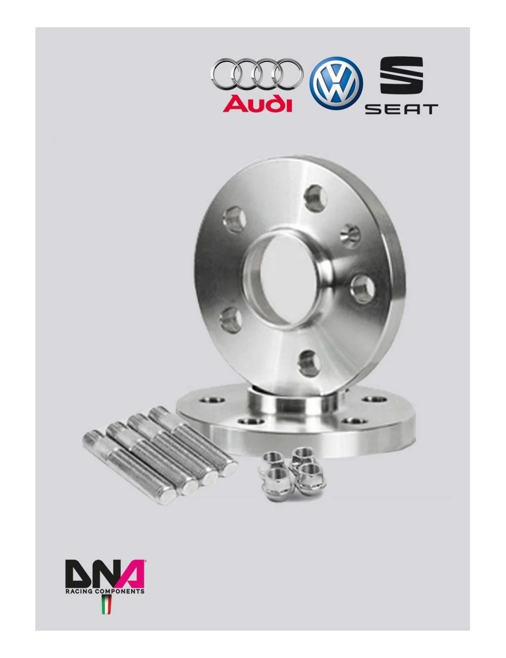 DNA RACING DISTANZIALI CON DOPPIA FORATURA E BULLONERIA AUDI A3 8P1-8P7-8PA