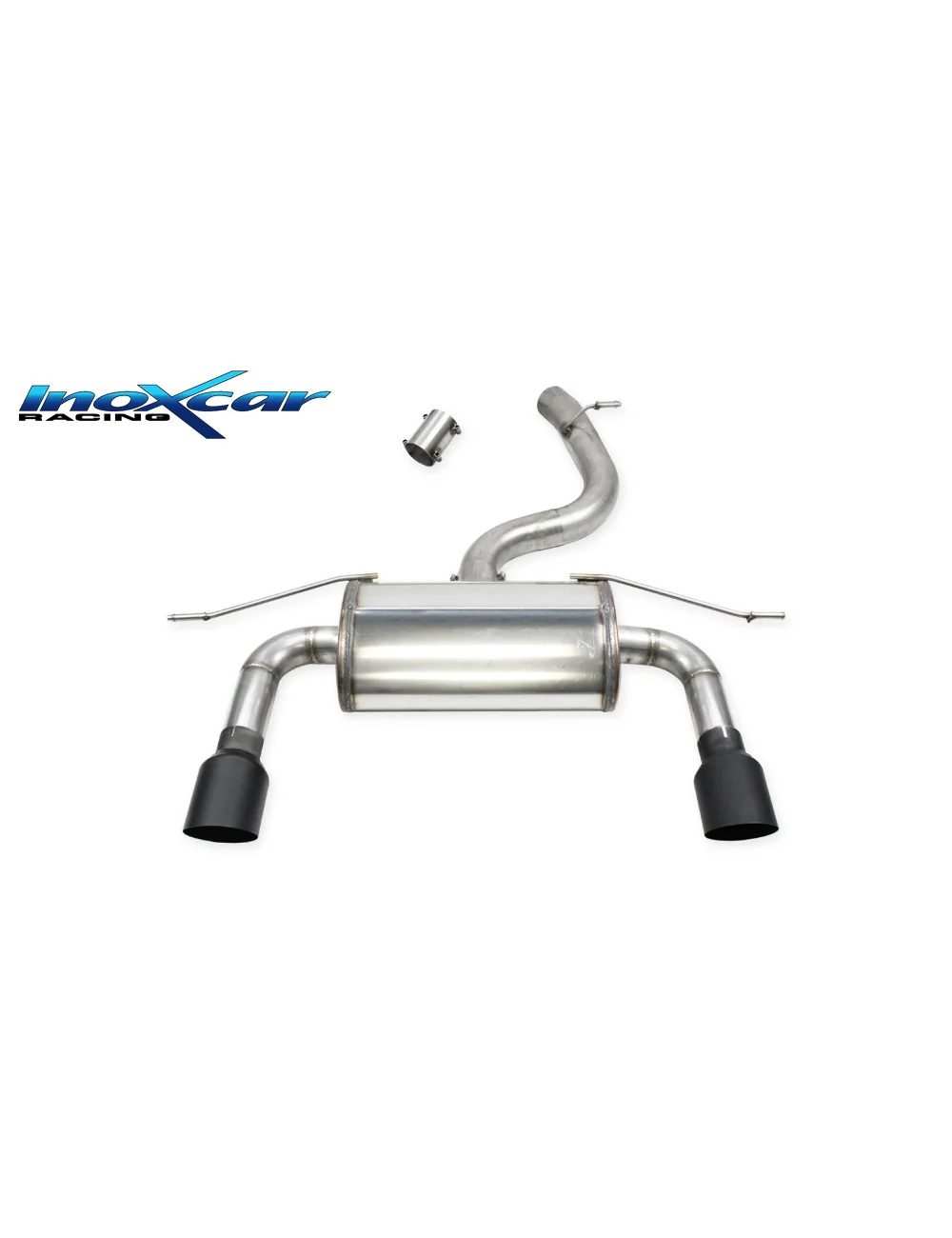 NOXCAR TERMINALE SILENZIATO CON USCITA DIAM. 100 RACING BLACK CERAMIC DX+SX AUDI TT 2.0 (245CV)