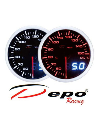 DEPO RACING Manometro Dual View Temperatura Olio 50-150° DEPO Racing