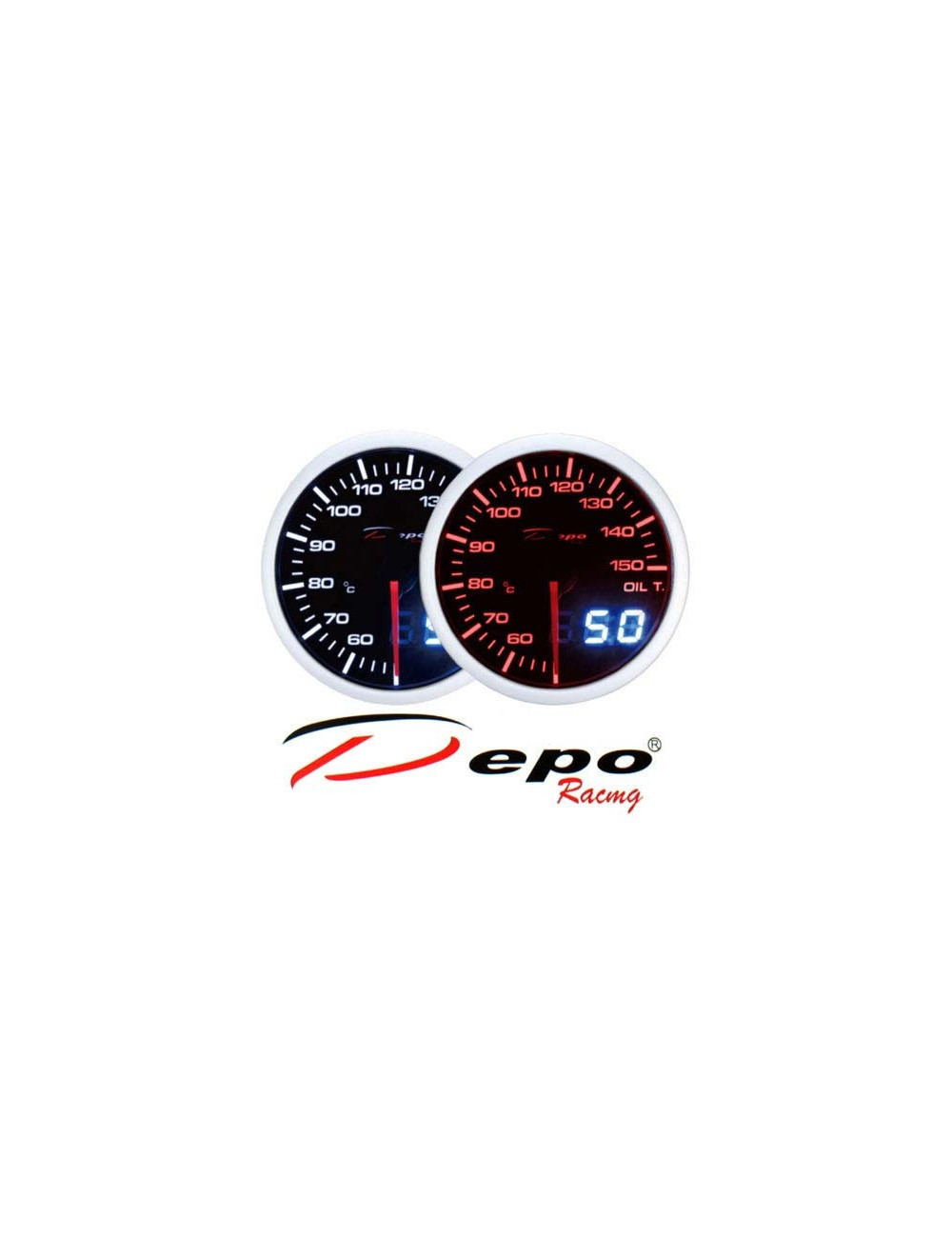 DEPO RACING Manometro Dual View Temperatura Olio 50-150° DEPO Racing