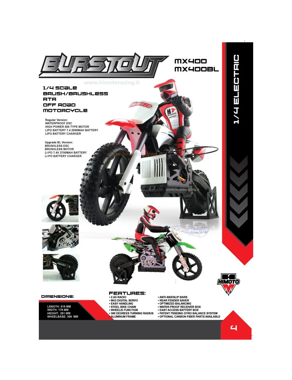 MOTOCROSS BURSTOUT HIMOTO 1/4 OFF ROAD