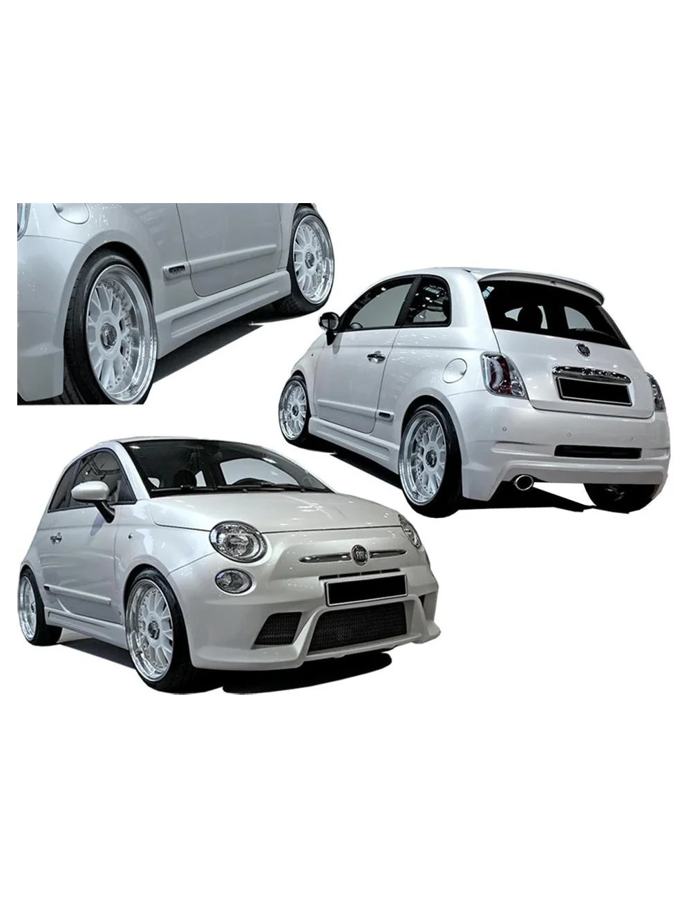 KIT ESTETICO COMPLETO IN VETRORESINA FIAT 500 DAL 2007