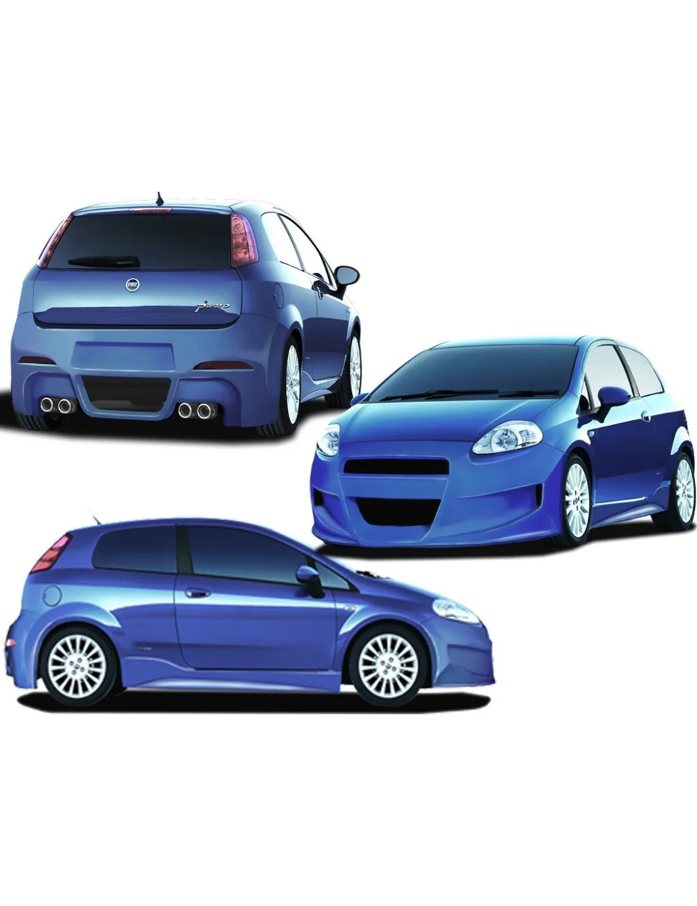 KIT ESTETICO COMPLETO IN VETRORESINA FIAT GRANDE PUNTO