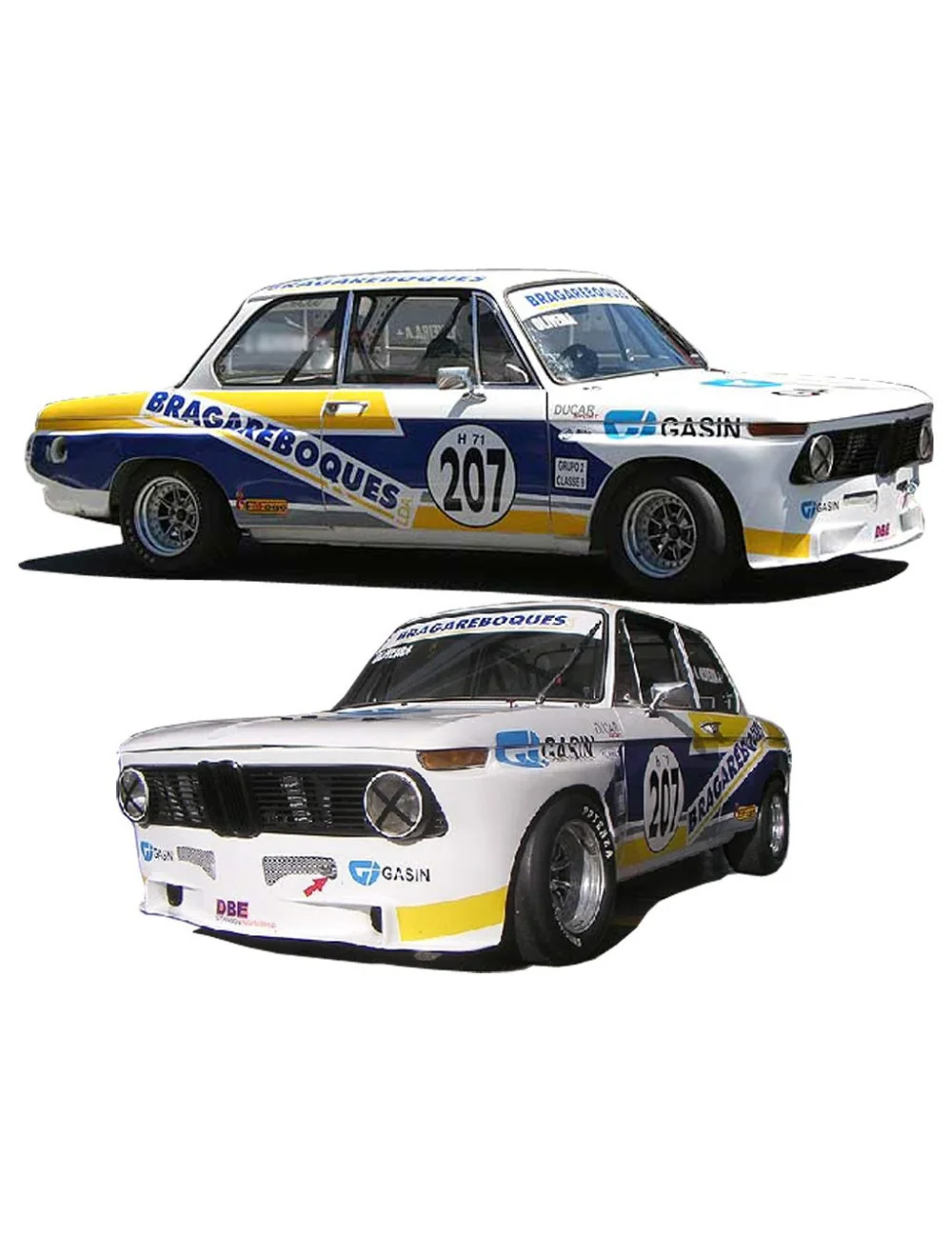 KIT ESTETICO LARGO COMPLETO IN VETRORESINA BMW 2002