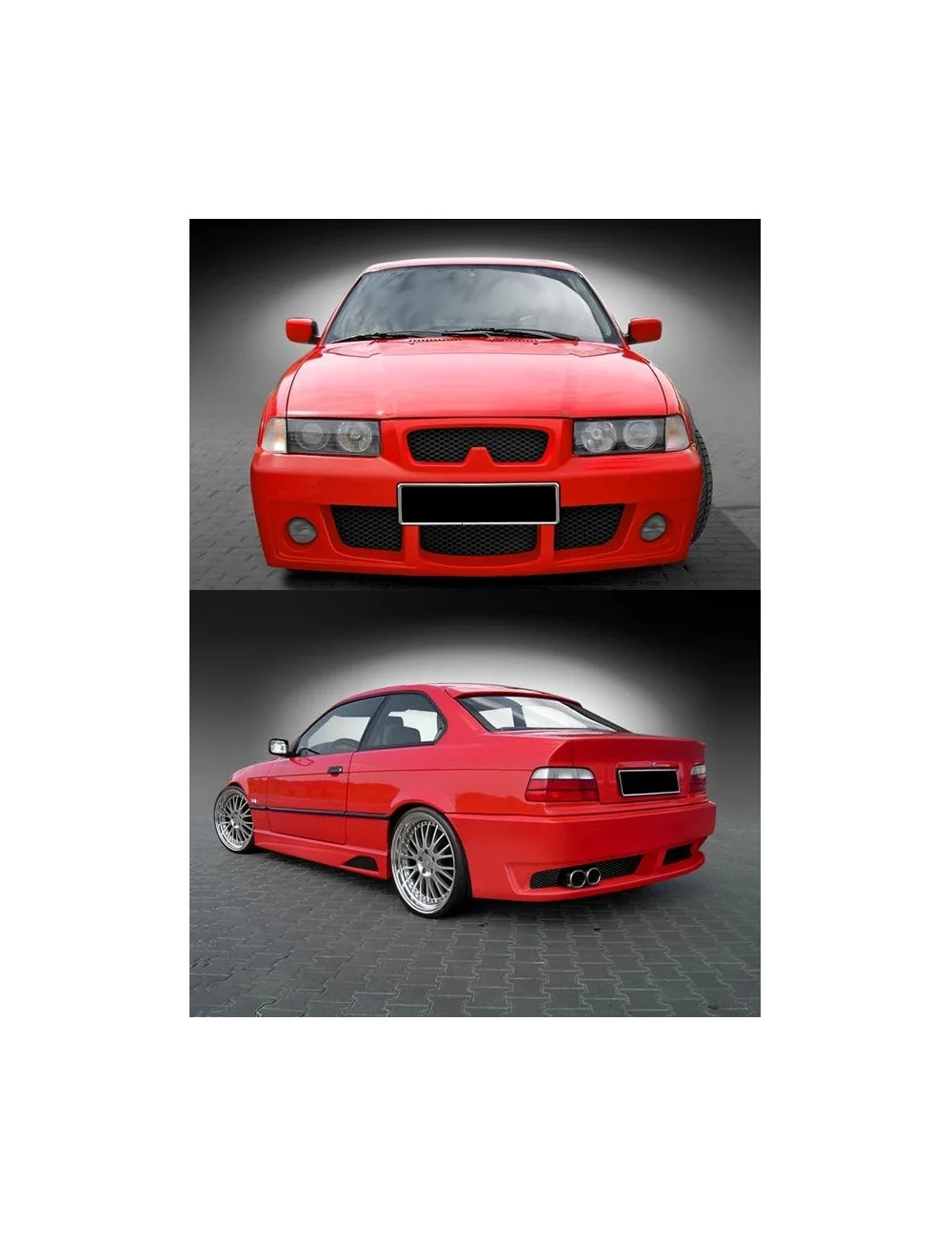 KIT ESTETICO COMPLETO IN VETRORESINA BMW SERIE 3 E36 COUPE'