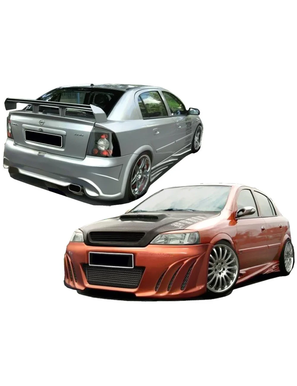 KIT ESTETICO COMPLETO IN VETRORESINA OPEL ASTRA G SHARK