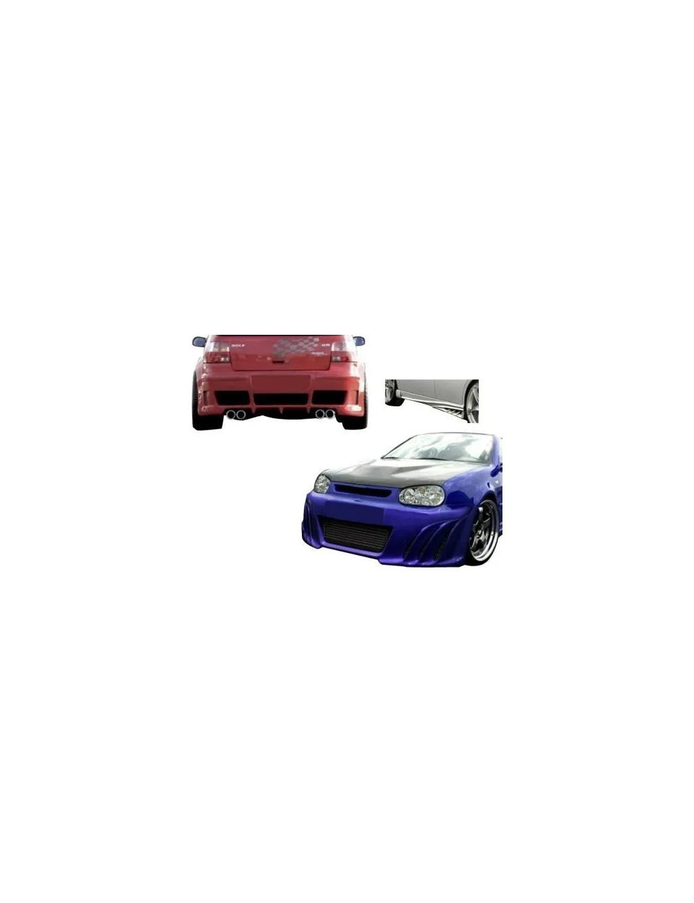 KIT ESTETICO COMPLETO IN VETRORESINA VOLKSWAGEN GOLF 4 IV SHARK