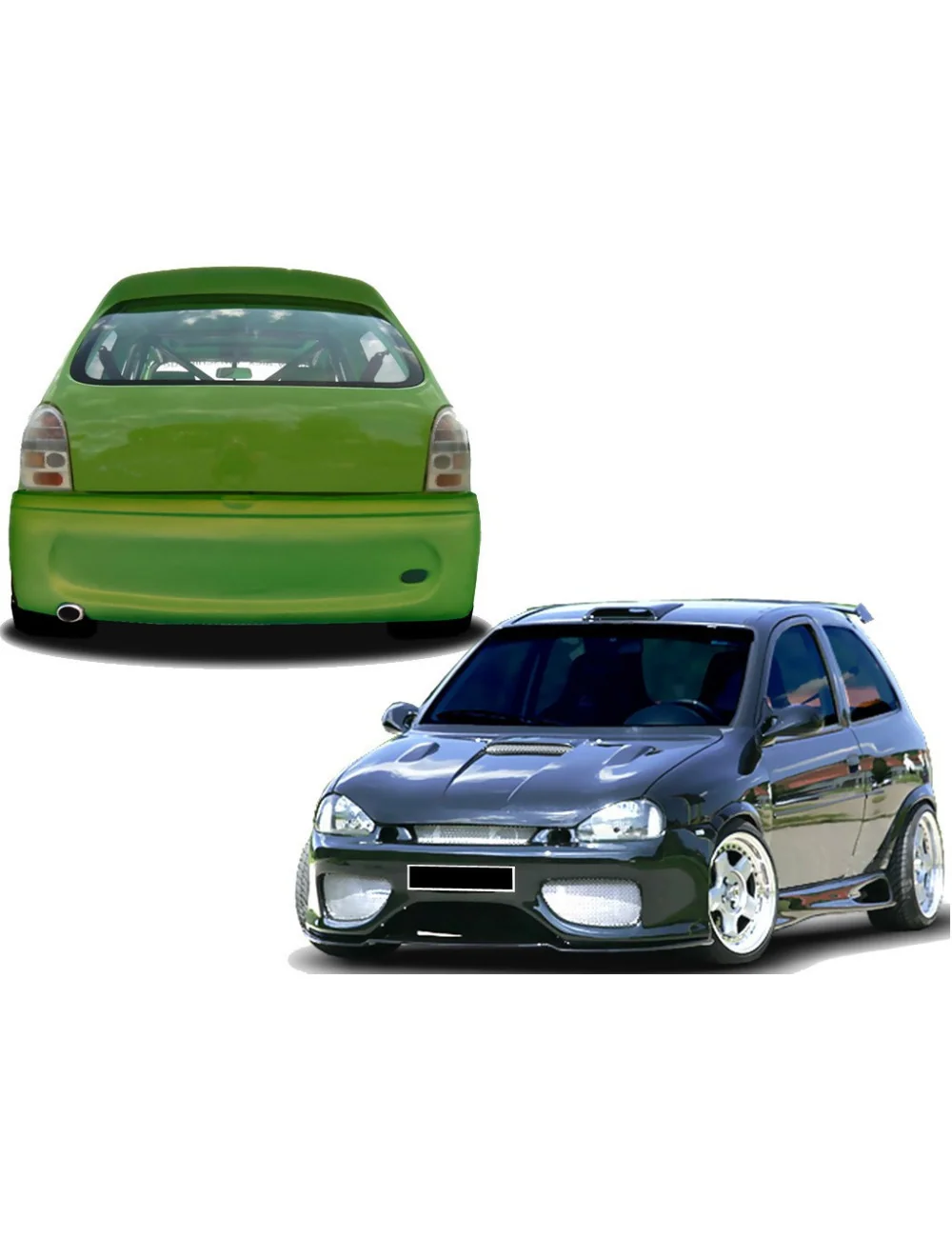 KIT ESTETICO COMPLETO IN VETRORESINA OPEL CORSA B GSI ALIEN
