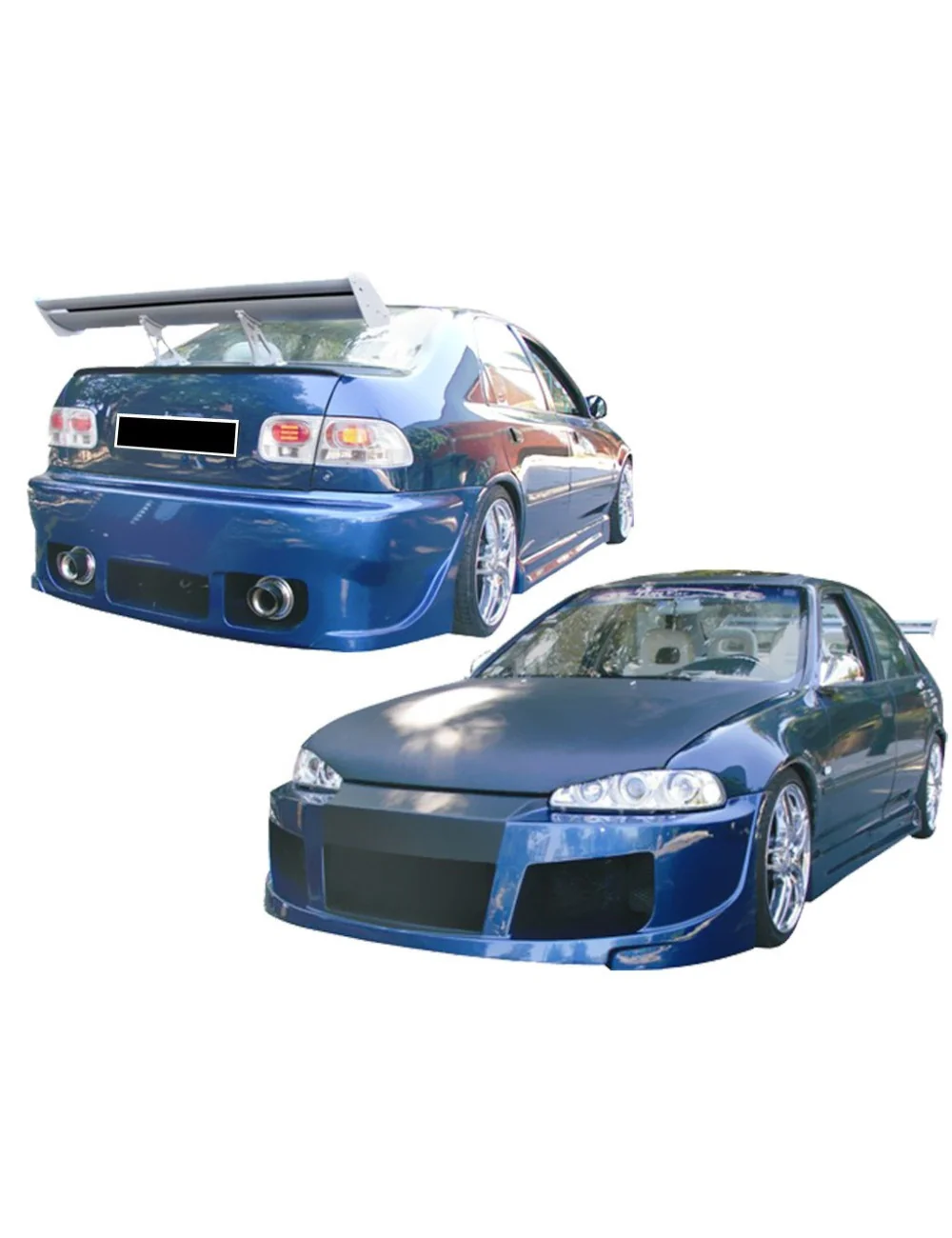 KIT ESTETICO COMPLETO IN VETRORESINA HONDA CIVIC 4 PORTE 1992 TUN ART