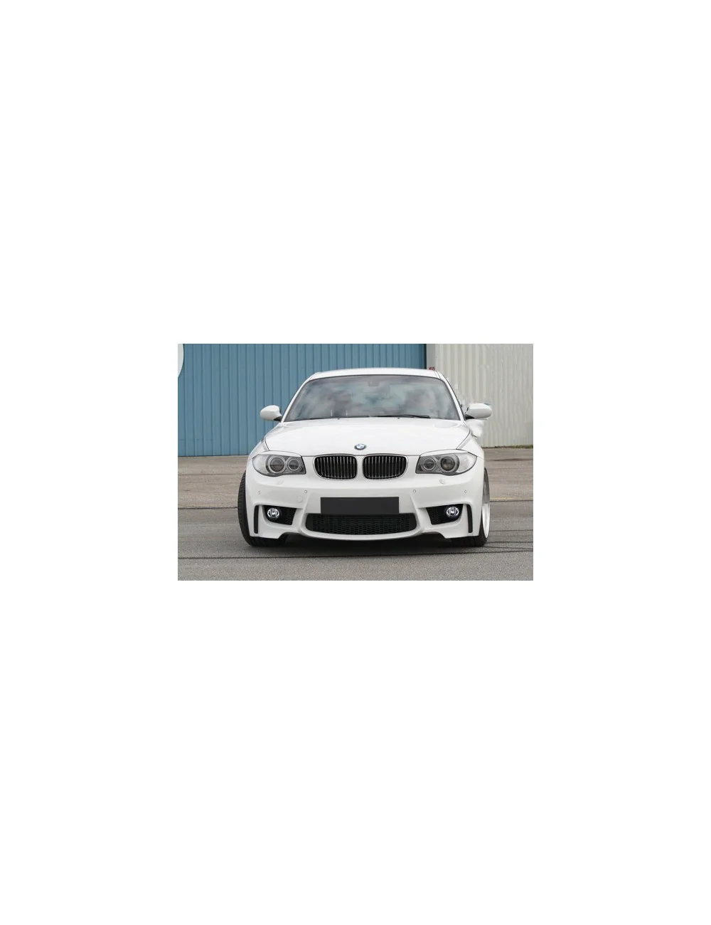 PARAURTI ANTERIORE IN VETRORESINA BMW SERIE 1 E81 E82 E87 E88 LOOK M1