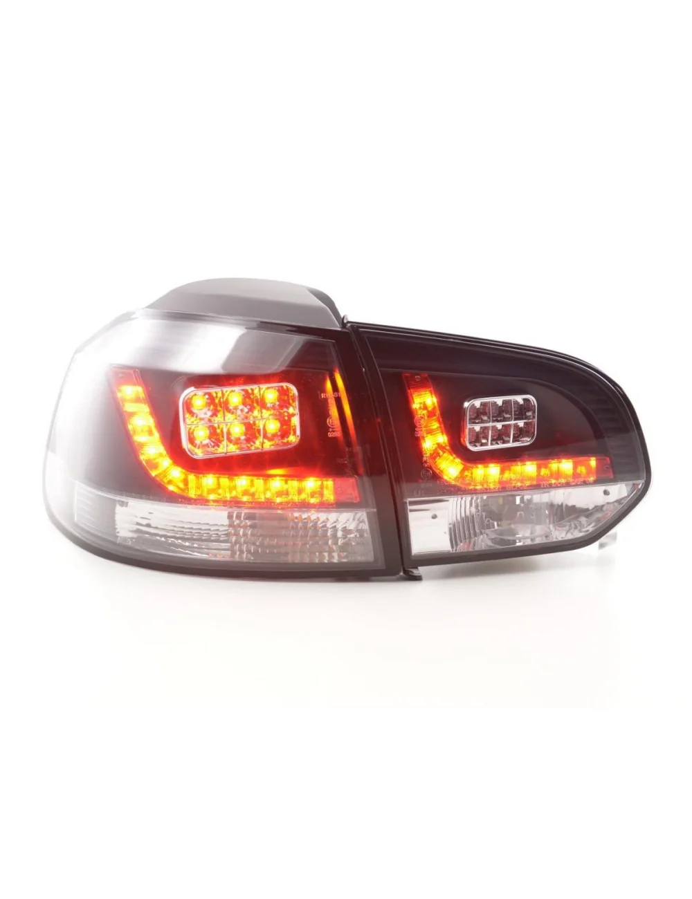 FANALI POSTERIORI A LED SET VW GOLF 6 TIPO 1K 2008-2012 NERO PER GUIDA A DESTRA
