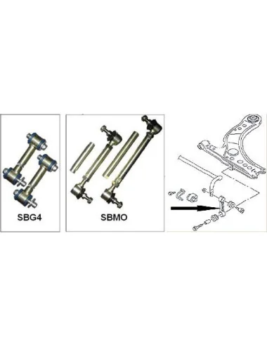 V-MAXX KIT STAFFE DI COLLEGAMENTO BARRA STABILIZZATRICE SBMO