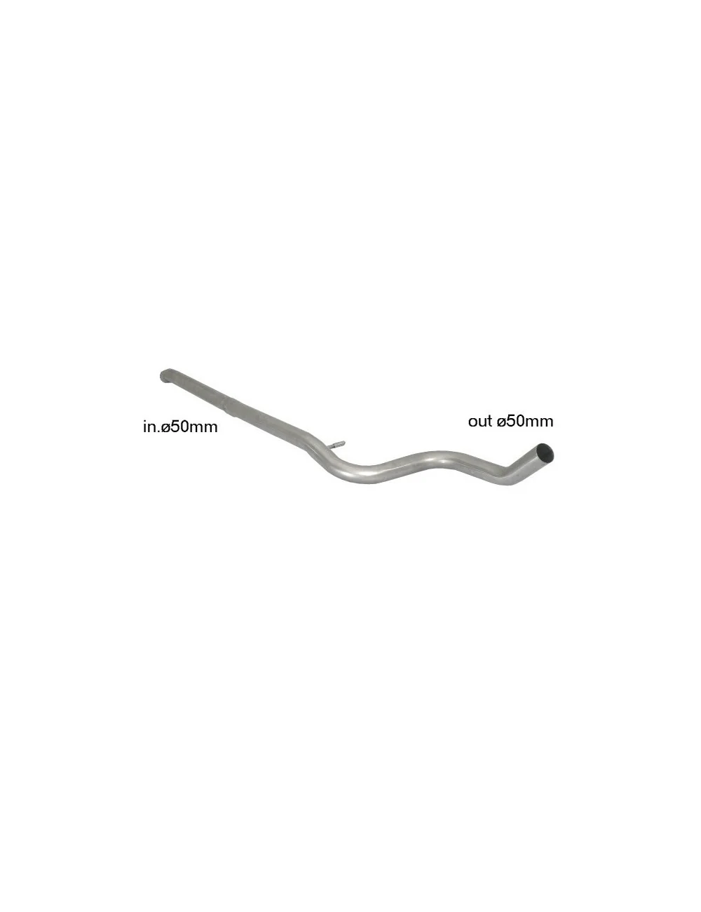 RAGAZZON TUBO CENTRALE LIBERO IN ACCIAIO INOX PEUGEOT 207 1.6 THP