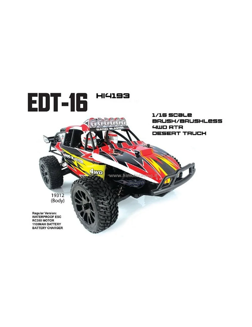 Buggy Desert EDT-16 Brushless Himoto 1/16 4wd 2.4gHz RTR