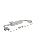 RAGAZZON SILENZIATORE POSTERIORE DUPLEX IN ACCIAIO INOX AUDI TT 8J 1.8 2.0 TFSI