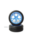 VRX Ruote Anteriori complete di cerchi blu x Modelli scala 1:10 Off-road Buggy RH10446 VRX 2pezzi